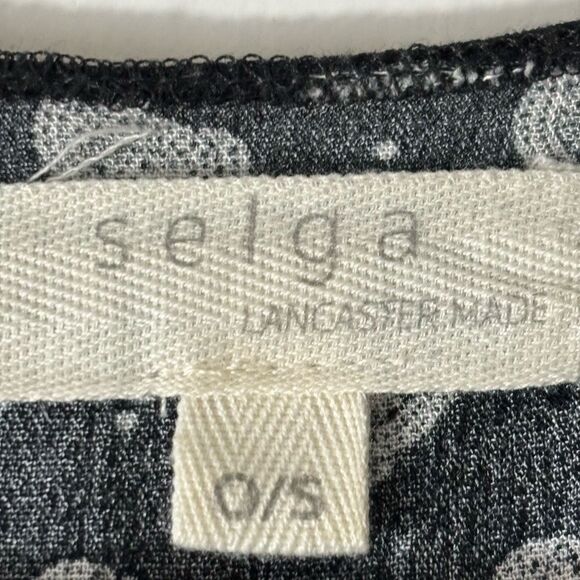 Selga one size black & white paisley tassel ruana open front - Picture 11 of 12